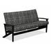 Winston Porter Chrisa Patio Sofa w/ Cushions Plastic/Metal in Black | 38 H x 74.5 W x 31 D in | Wayfair D02BD0A3807F4613A63A5F6DE673E5FB