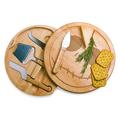 Picnic Time Jack Circo Cheese Board Wood/Stainless Steel in Brown/Gray | Wayfair 854-00-505-223-11
