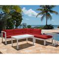 Panama Jack Outdoor Sandcastle 4 - Person Outdoor Seating Group Metal | Wayfair PJO-2601-WHT-SET/SU-744