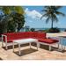 Panama Jack Outdoor Sandcastle 4 - Person Outdoor Seating Group | Wayfair PJO-2601-WHT-SET/SU-744