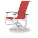 Red Barrel Studio® Hinch Swivel Patio Dining Chair Sling in White | 39 H x 27.5 W x 28.5 D in | Wayfair 68BE64DC557A447AB752ED5C571922F9