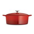 Tramontina Gourmet Cast Iron Oval Dutch Oven Enameled Cast Iron/Cast Iron in Red | 7.75 H x 16 W in | Wayfair 80131/052DS