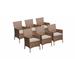 TK Classics Laguna Patio Dining Chair w/ Cushion in Brown | 35 H x 23 W x 21 D in | Wayfair TKC093B-DC-3X-ASH