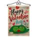 Breeze Decor My Sweet Peas Valentine 2-Sided Burlap 19 x 13 in. Garden Flag in Brown/Green | 18.5 H x 13 W x 1 D in | Wayfair