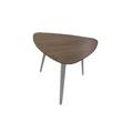 Ivy Bronx Maison 3 Legs End Table Wood/Stainless Steel in Gray/Brown | 16 H x 23 W x 22 D in | Wayfair 09911FD60A184548A6913C4CA1497AD5