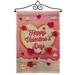 Breeze Decor Flying Heart 2-Sided Polyester 19 x 13 in. Garden Flag in Pink/Red | 18.5 H x 13 W x 1 D in | Wayfair