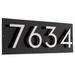 Montague Metal Products Inc. Floating Modern 4" Number Horizontal Address Plaque (4 Digits) Metal in Black | 6 H x 16.5 W x 1 D in | Wayfair