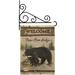 Breeze Decor Bear Paw Lodge 2-Sided Burlap 19 x 13 in. Garden Flag in Black/Brown | 18.5 H x 13 W x 0.1 D in | Wayfair