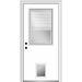 Verona Home Design Pet Door Internal Grilles Glass Half Lite Primed Steel Prehung Front Entry Doors Metal | 81.75 H x 35.5 W x 1.75 D in | Wayfair