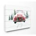 The Holiday Aisle® 'Planked Look Holiday Joy Truck w/ Wreath & Trees' Graphic Art Print Canvas in Green/Red | 24 H x 30 W x 1.5 D in | Wayfair