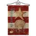 Breeze Decor Welcome to the Shore Coastal Nautical Impressions Decorative Vertical 2-Sided 19 x 13 in. Garden Flag in Red | Wayfair