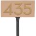 Montague Metal Products Inc. Floating 1-Line Lawn Address Sign Metal in Brown | 6 H x 12.5 W x 1 D in | Wayfair HMP-043-L-T-G