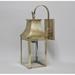 Hokku Designs Layana Outdoor Wall Lantern Brass in Yellow | 17.25 H x 5.75 W x 8.75 D in | Wayfair 04901BE98EEA4602B66D06C9891F115E