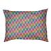 Tucker Murphy Pet™ Campion Lined Rainbow Cube Dog Pillow Polyester in Red/Orange/Blue | 42.5 W x 32.5 D in | Wayfair