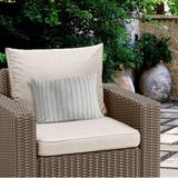 Langley Street® Austen Cotton Outdoor Rectangular Pillow Cover & Insert Eco-Fill/Polyester in Gray | 18 H x 24 W x 6 D in | Wayfair