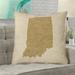 Ivy Bronx Kirkley Indiana Canvas Pillow in, Spun Polyester/Euro Pillow Polyester/Polyfill blend in Yellow | 26 H x 26 W in | Wayfair