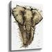 World Menagerie 'Gold Africa I on White Crop' Print on Canvas in Brown/Green/White | 18 H x 14 W x 2 D in | Wayfair