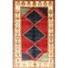 Black/Red 48 x 24 W in Indoor Area Rug - Bloomsbury Market Siegbald Traditional Beige/Red/Black Area Rug Polyester/Wool | 48 H x 24 W in | Wayfair