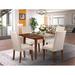 Winston Porter Arison 5 - Piece Extendable Solid Wood Dining Set Wood/Upholstered in Brown, Size 30.0 H in | Wayfair
