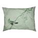 Tucker Murphy Pet™ Carmean Vintage Japanese Bird & Blossoms Watercolor Dog Pillow Polyester/Fleece in Green | 7.1 H x 52 W x 42 D in | Wayfair