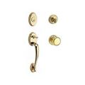 Baldwin Columbus Handleset w/ Single Cylinder Deadbolt & Door Knob & Rosette in Yellow | 22 H x 6.7 W x 3.6 D in | Wayfair 9BR1800-289