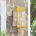 Lark Manor™ Antionetta 3 - Bulb Outdoor Wall Lantern Brass/Glass/Metal in Yellow | 20 H x 10.5 W x 12.75 D in | Wayfair