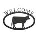 Rosalind Wheeler Diaz Cow Welcome Sign Metal | 7.88 H x 11.38 W x 0.05 D in | Wayfair 9BD1A945D9E14819A69C14B8B948C19C