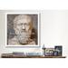 Winston Porter Icons, Heroes & Legends Plato Quote Photographic Print on Canvas in Gray | 37 H x 37 W x 1.5 D in | Wayfair