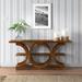 Beachcrest Home™ Ahren 59" Solid Wood Console Table Wood in Brown | 27.5 H x 59 W x 13.75 D in | Wayfair 7E9EB31D6D3B47C48FA49258B8B85F72