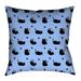 Latitude Run® Avicia Indoor/Outdoor Throw Pillow Linen in Blue | 14 H x 14 W x 3 D in | Wayfair 59F81D81944D414FAB470F9734D2D508