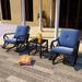 Longshore Tides Ephraim 3 Piece Seating Group w/ Cushions Metal in Blue | Outdoor Furniture | Wayfair 56042B0CC24E429894344B41397F168C