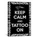 Winston Porter Keep Calm & Tattoo on Graphic Art on Canvas in Black | 26 H x 18 W x 1.5 D in | Wayfair 05F2D250C9DA4DC39042391AFDDF0678