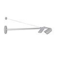 WAC Lighting Endurance™ 2-Light LED Outdoor Armed Sconce Aluminum/Metal in Gray | 8 H x 5 W x 48.63 D in | Wayfair WP-LED529-30-aGH