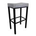 Winston Porter Rudden Bar & Counter Stool Upholstered/Leather/Metal/Faux leather in Gray | 30 H x 18 W x 10.5 D in | Wayfair