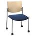 KFI Studios Evolve 19" W Stackable Waiting Room Chair w/ Metal Frame Vinyl/Wood/Metal in Gray/Blue/Brown | 31.5 H x 19 W x 18.5 D in | Wayfair