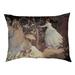 Tucker Murphy Pet™ Carlucci Women in the Garden Dog Pillow Polyester/Fleece in Brown | 7.1 H x 52 W x 42 D in | Wayfair