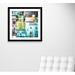 Casa Fine Arts 'Looking at a Colorful City II' Framed Acrylic Painting Print Paper in Blue/Gray/Green | 29 H x 29 W x 1.25 D in | Wayfair 9090-01