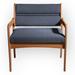 Symple Stuff Geier 30" W Polyester Seat Waiting Room Chair w/ Wood Frame in Gray/Brown | 33.5 H x 30 W x 23.25 D in | Wayfair