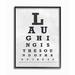 Ebern Designs 'Eye Chart Family Home Inspirational Word Design' Graphic Art on Canvas in Black/White | 1.5 D in | Wayfair