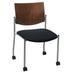 KFI Studios Evolve 19" W Stackable Waiting Room Chair w/ Metal Frame Vinyl/Wood/Metal in Gray/Black/Brown | 31.5 H x 19 W x 18.5 D in | Wayfair