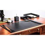 Astoria Grand Faulk 5 Piece Desk Set Leather in Black | 4 H x 30 W x 18 D in | Wayfair 264698F081544D698D2436BD52DC85E1