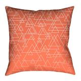 Latitude Run® Avicia Indoor/Outdoor Throw Pillow Polyester/Polyfill blend in Orange | 26 H x 26 W x 3 D in | Wayfair