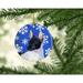 The Holiday Aisle® Chihuahua Winter Snowflakes Holiday Christmas Hanging Figurine Ornament /Porcelain in Blue/White | 3 H x 3 W x 0.25 D in | Wayfair