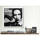 Winston Porter Icons, Heroes & Legends Marilyn Manson Quote Graphic Art on Canvas Canvas, Cotton in Black/White | 18 H x 18 W x 0.75 D in | Wayfair