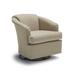 Armchair - Three Posts™ Alessa Upholstered Swivel Rocker Armchair Fabric in Black/Brown | 30 H x 31 W x 31.5 D in | Wayfair 2567-1-31872