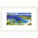 Highland Dunes 'Coastal Mediterraneo' Framed Graphic Art Wood/Paper in Blue/Brown/Green | 16 H x 24 W x 1.5 D in | Wayfair