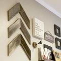 Millwood Pines Rustic Chevron Decorative Arrow Wall Décor in Brown/Gray | 11 H x 14 W x 0.5 D in | Wayfair Chevron Arrows Weathered Gray