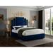 Mercer41 Amaia Tufted Solid Wood & Platform Bed Wood & /Upholstered/Velvet in Blue | 63 H x 81.5 W x 86.5 D in | Wayfair