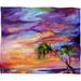 East Urban Home Florida Palms Beach Throw Blanket Polyester | 50 W in | Wayfair 12863-flemed