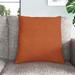 Wade Logan® Fryman Square Linen Pillow Cover & Insert Down/Feather/Linen in Orange | 18 H x 18 W x 5 D in | Wayfair